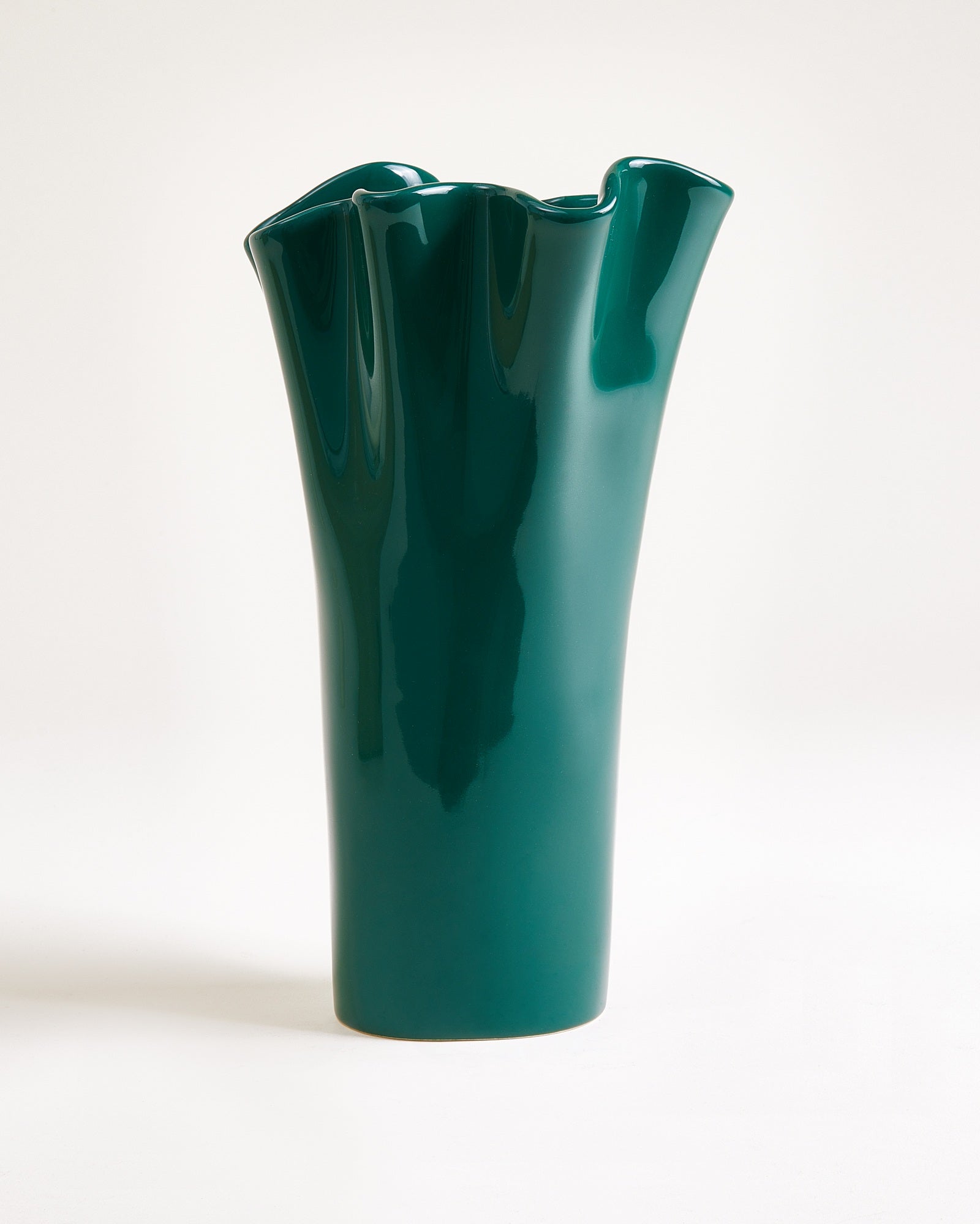 DUNA VASE L DARK GREEN
