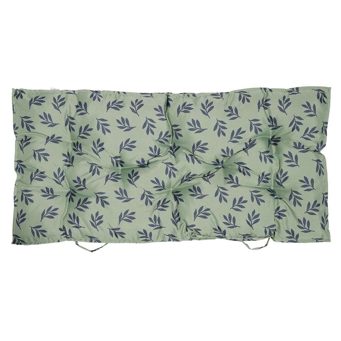 Coussin salon palette polyester motif feuillage vert et noir 120x60cm