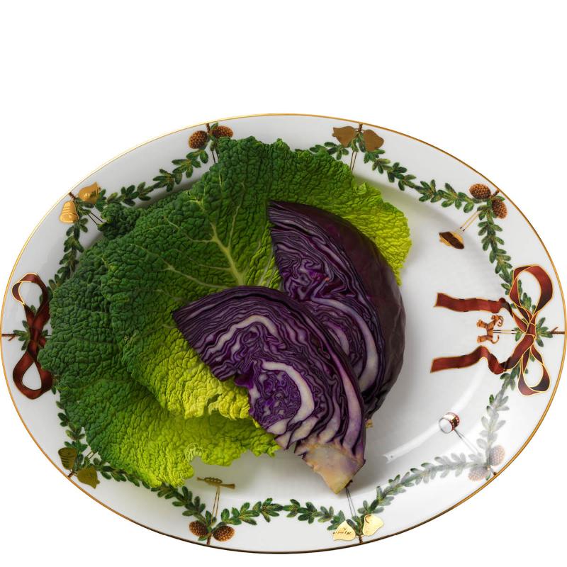 Stjerne Riflet Jul fat 37 cm