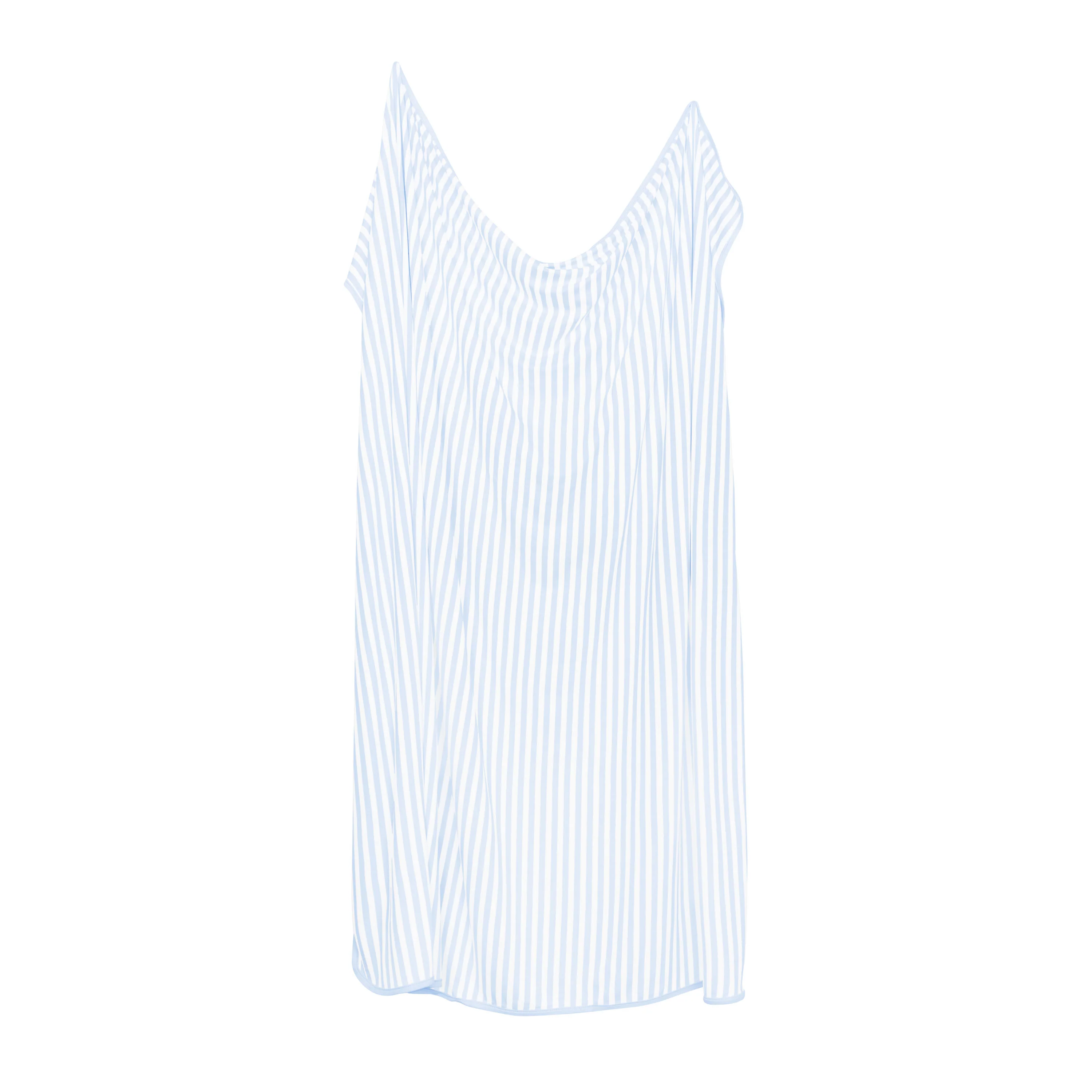 Swaddle Blanket in Small Mist Stripe
