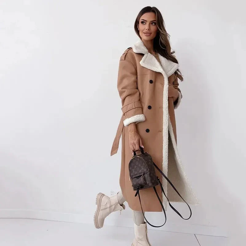 Sophie Paris | Manteau en laine avec doublure en fausse fourrure