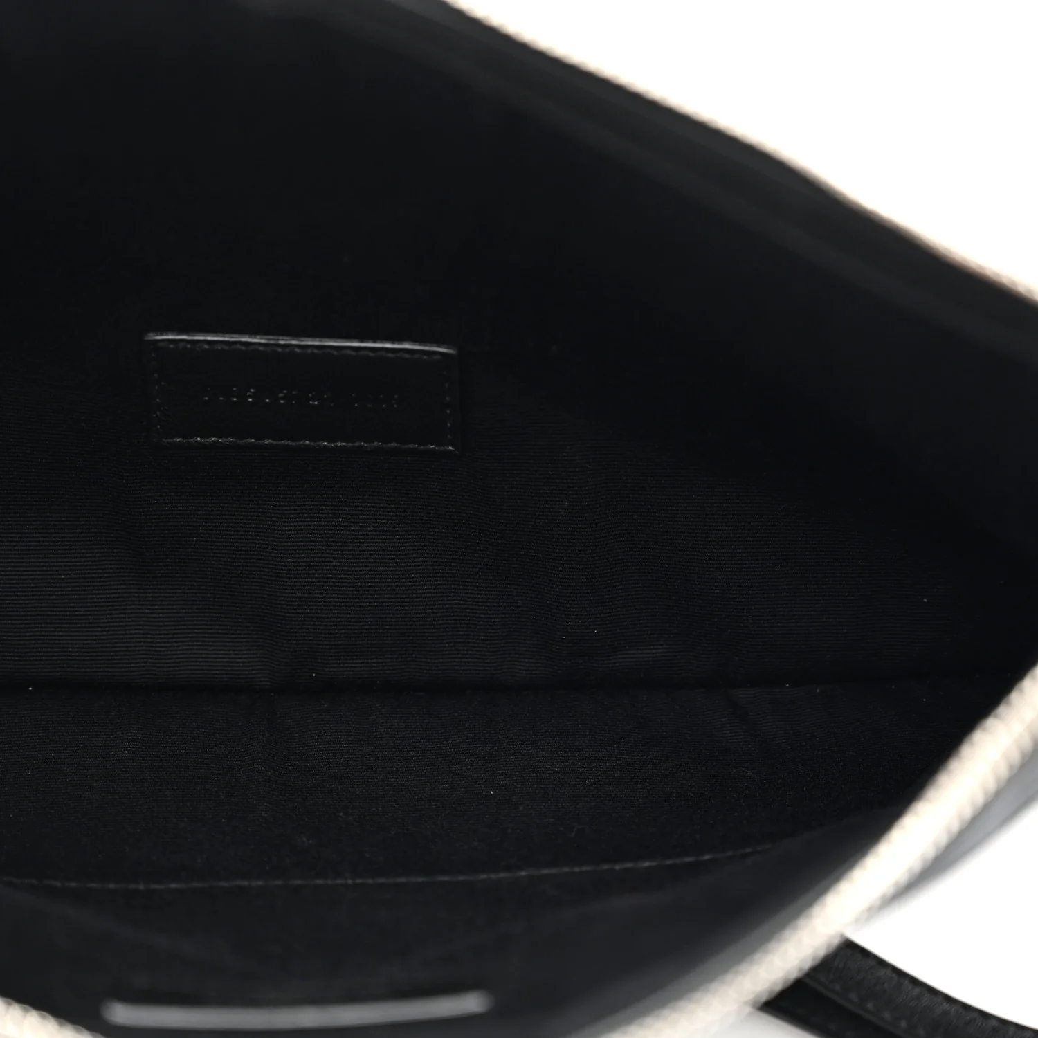 Linen Canvas Rive Gouche Zipped Pouch Black