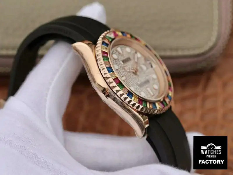 Rolex Oyster Perpetual Yacht Master 116695 Silver Diamonds Dial