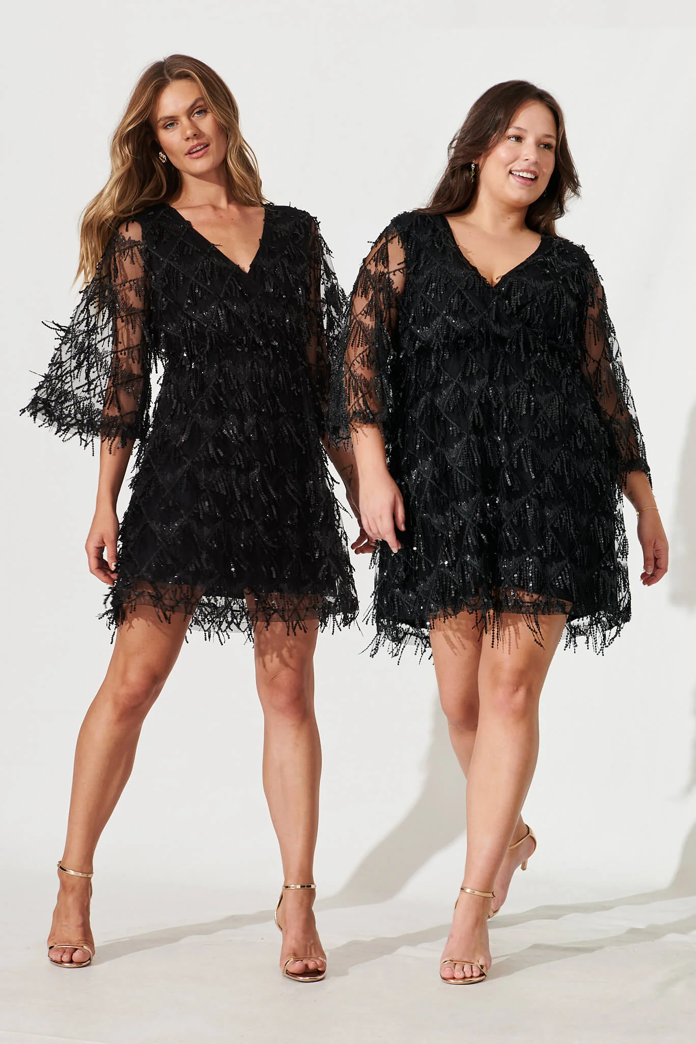 Seema Sequin Dress In Black Sequin