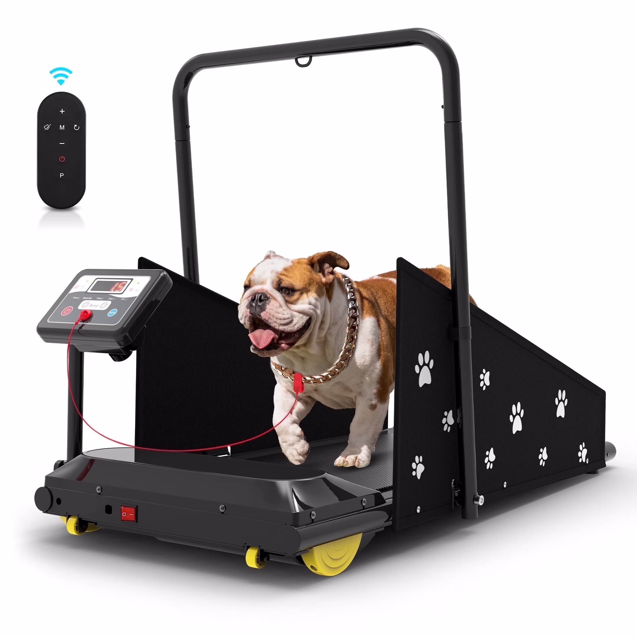 Dog Treadmill, Indoor Pet Fitness Machine for Small Medium Dogs, 265LB Capacity, LCD Display Remote(Black)