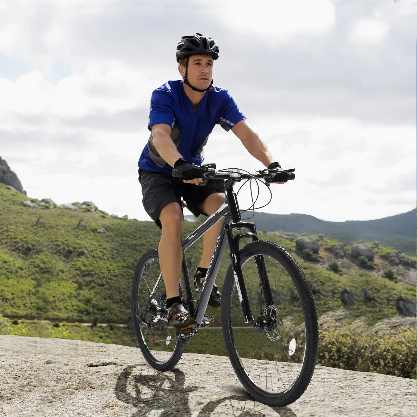 UBesGoo 29in Mountain Bike for Adult, 21 Speed MTB Bicycle for Men/Women, Dual Disc Brakes, Carbon Steel Frame, Black