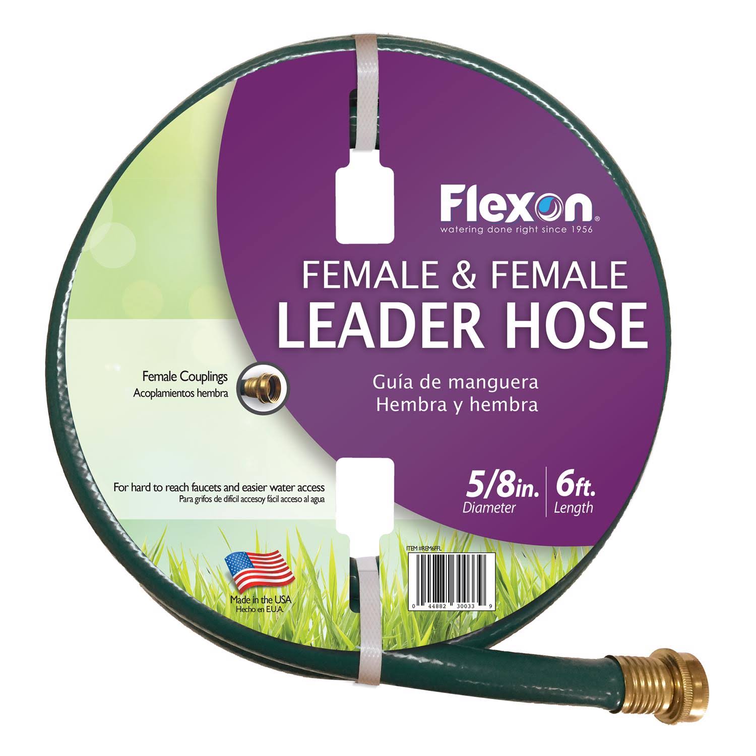 Flexon 5/8-in X 6-ft Light-Duty Vinyl Green Garden Hose