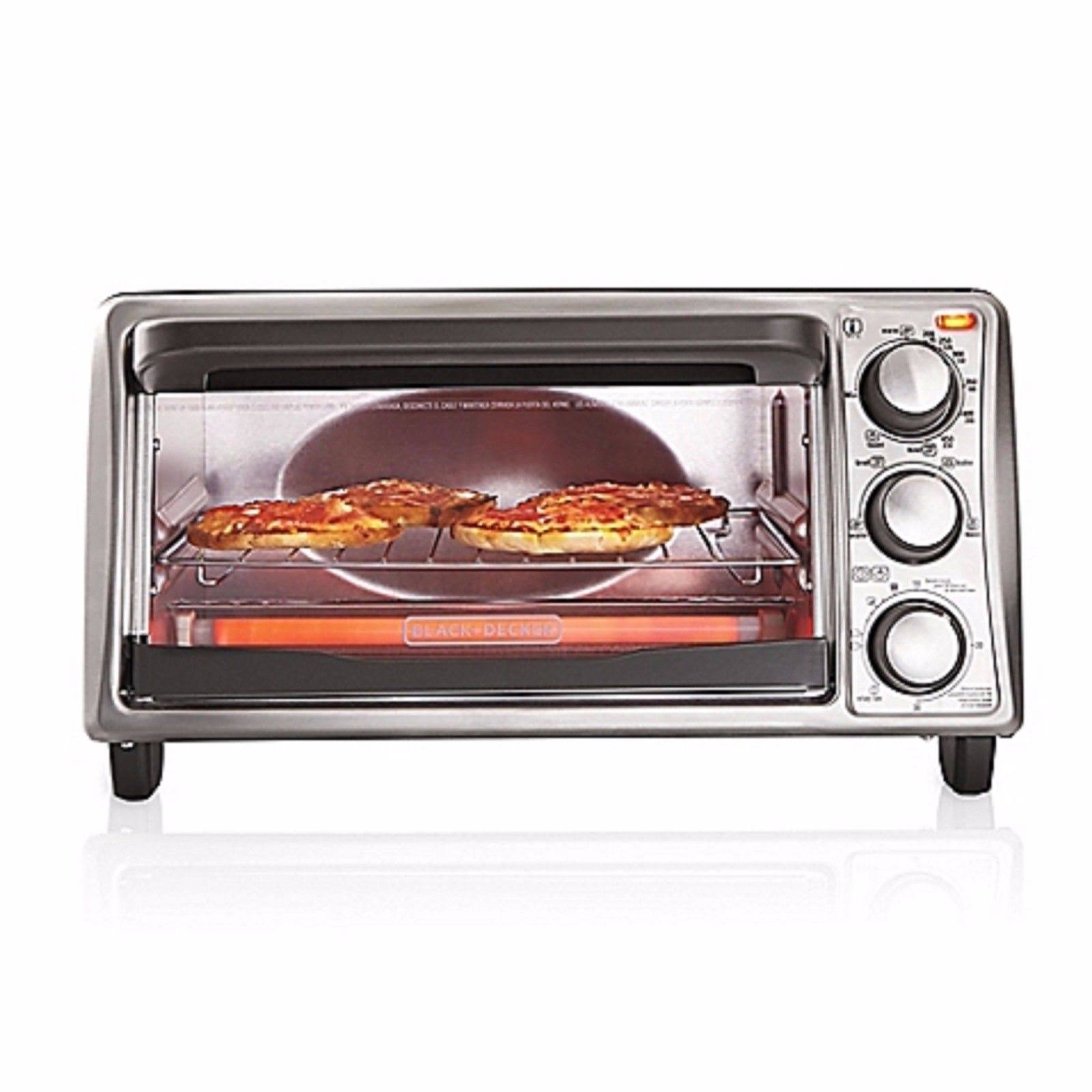 Dorm Black & Decker 4-Slice Toaster Oven - 1150W - Stainless Steel