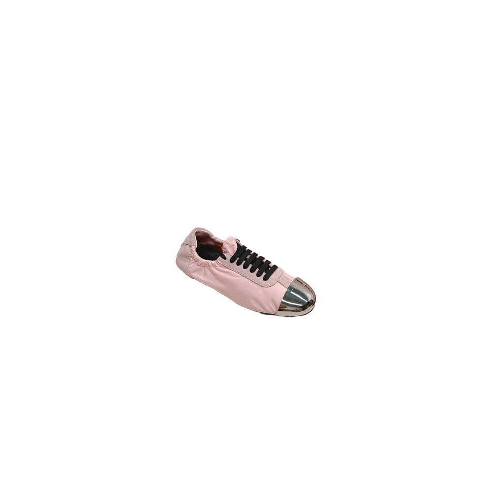 PRADA Collapse Re-Nylon and suede sneakers with metal toecap