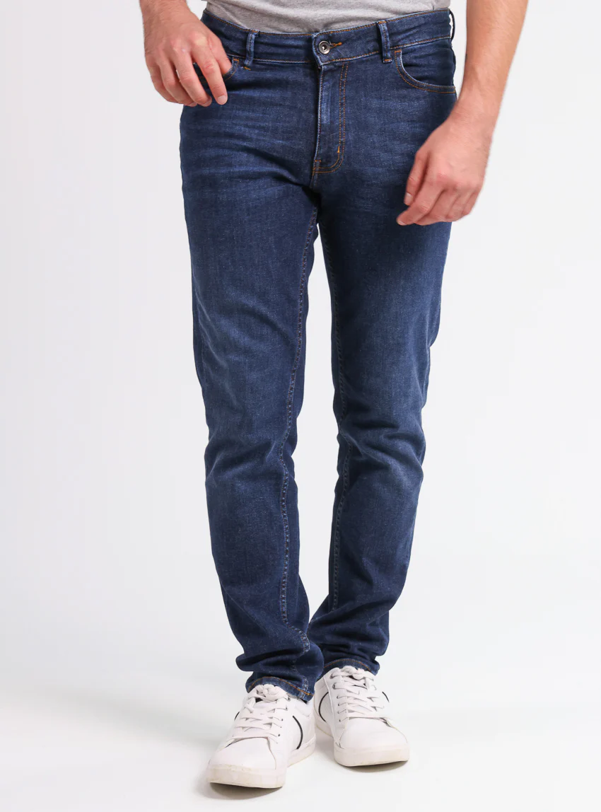Jean homme en coton  Bleu Brut