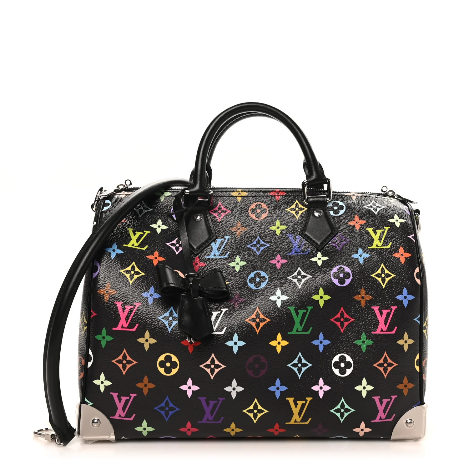 LV X TM Monogram Multicolor Speedy Soft 30 Black