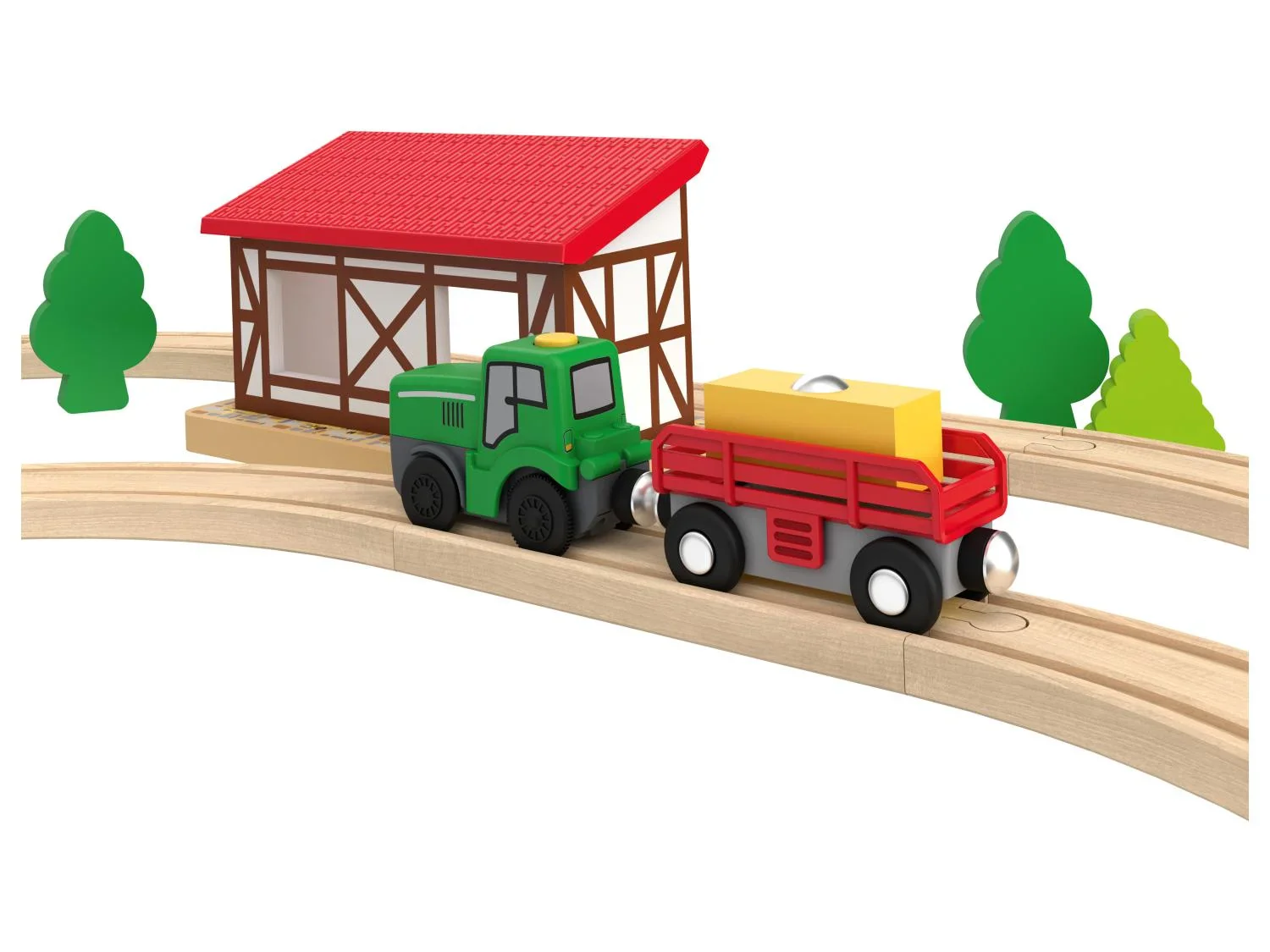 Playtive Set de chemin de fer en bois