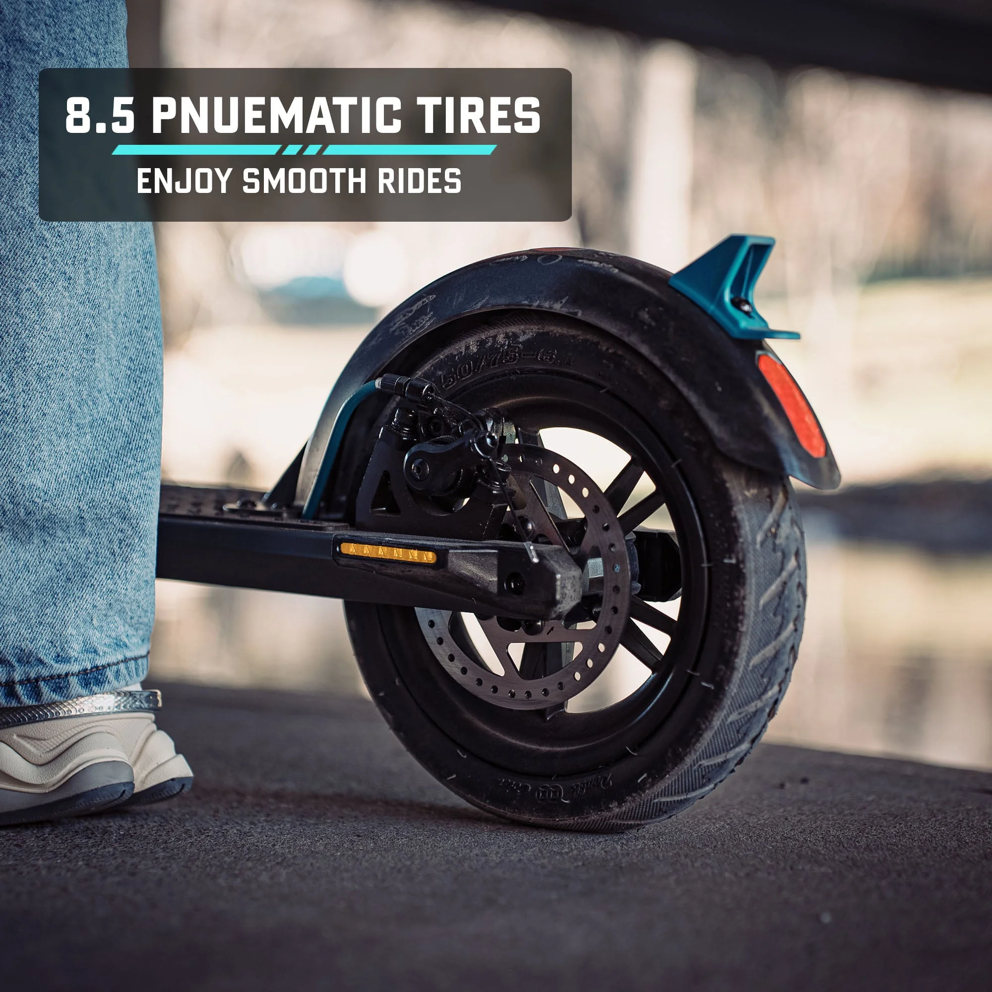 Rival Adult Electric Scooter, 8.5" Pneumatic Tire, Max 12 mile Range and 15.5Mph Speed, 250W Foldable Escooter for Adult, Black(Black1) - Image 9