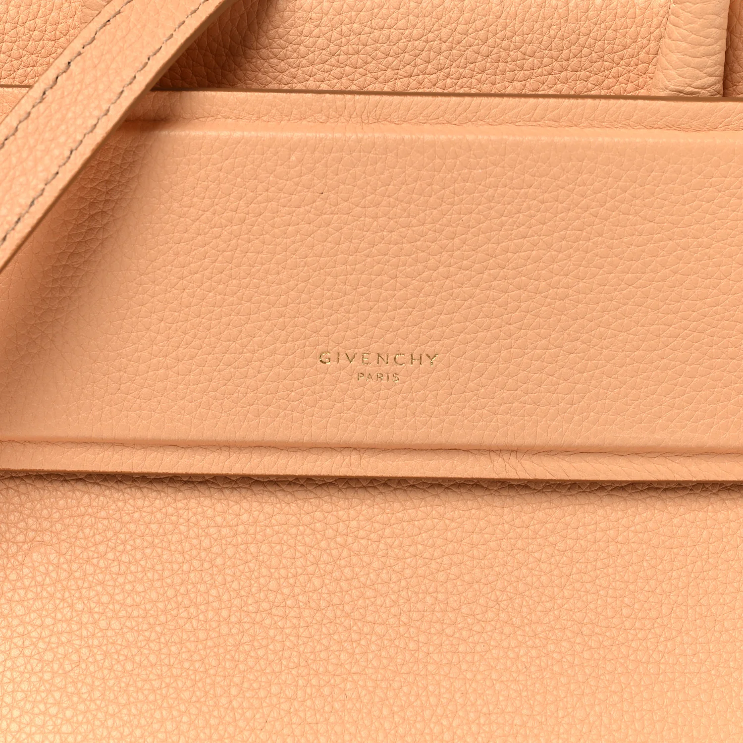 Grained Calfskin Mini Horizon Satchel Beige
