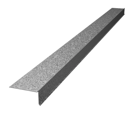 Able Sheet Metal 4 in. x 1/2 in. x 4 in. Galvanized Gravel Stop (10 ft.)
