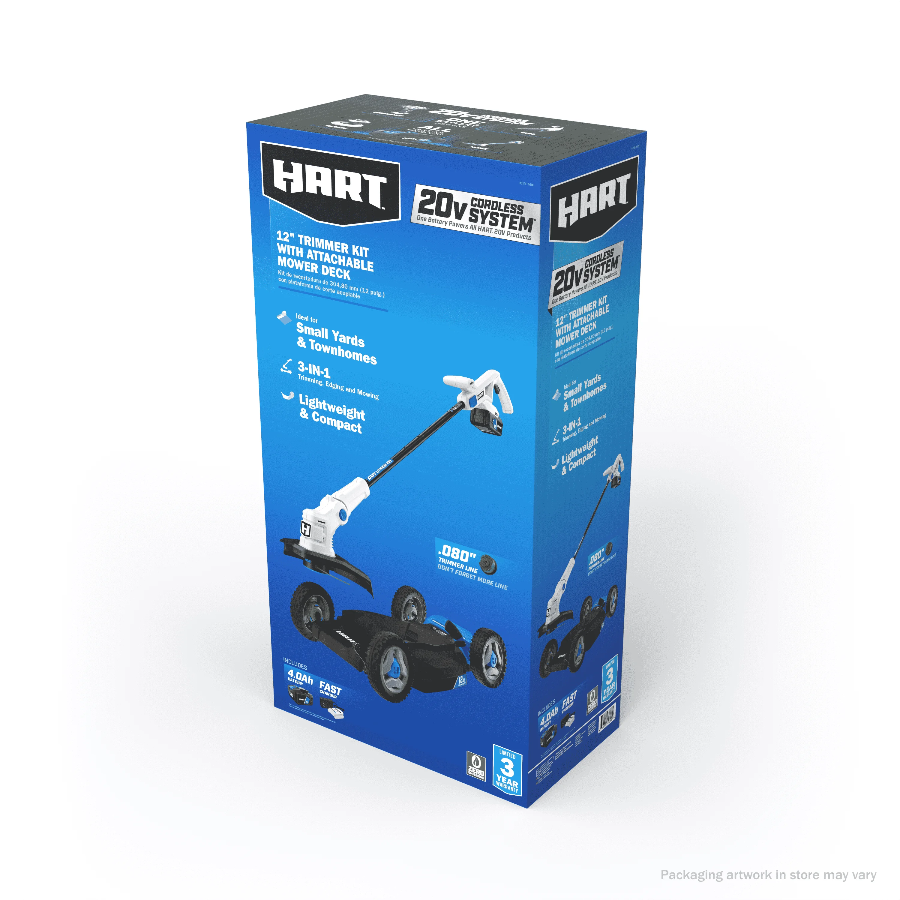20V 12" Cordless Trim Mower Kit, (1) 4.0Ah Lithium-Ion Battery - Image 10
