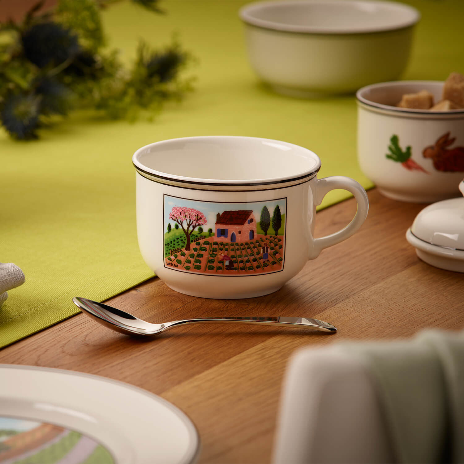 Design Naif Cappuccino cup - Multi-colored, 11.2 oz, Premium Porcelain