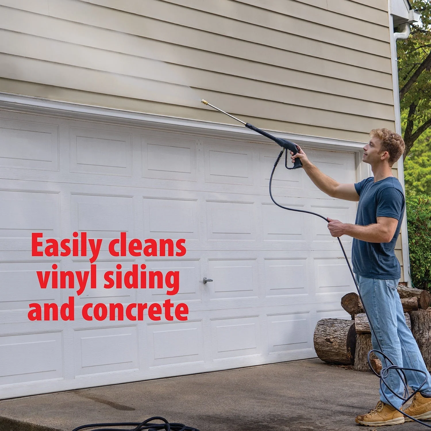 Deco Home 1800W Electric Pressure Washer Auto Stop Water Gun 4 Spray Nozzle Attachments Self Suction