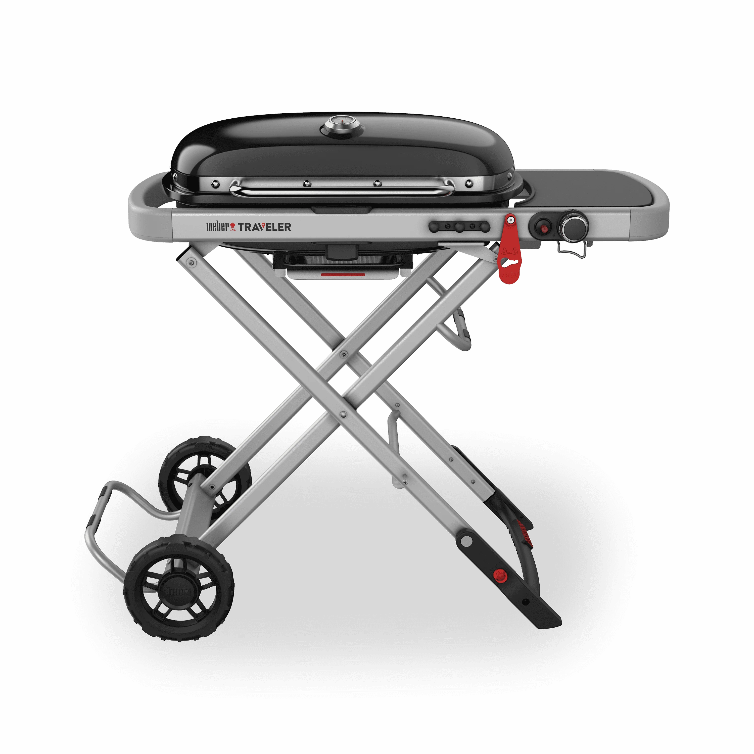 Weber Traveler Portable Propane Gas Grill, Black