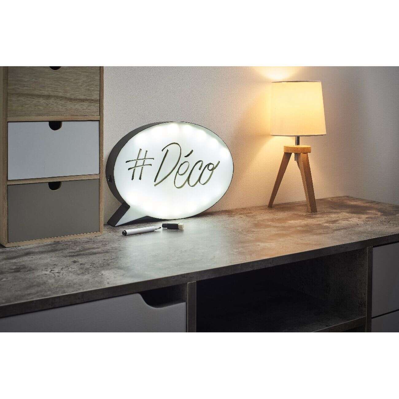 Bulle lumineuse LED effaçable