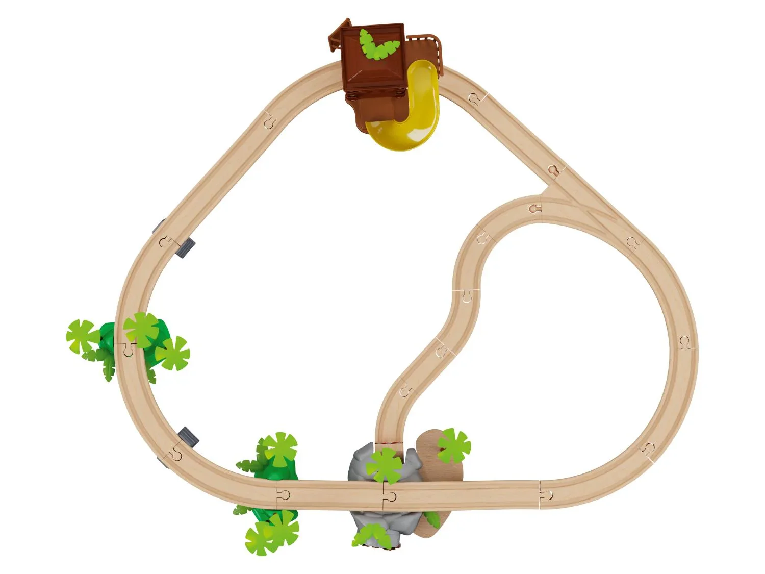 Playtive Set de chemin de train en bois