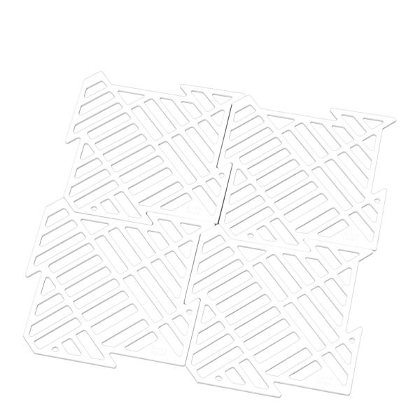Vaskematte 16x16 cm hvit