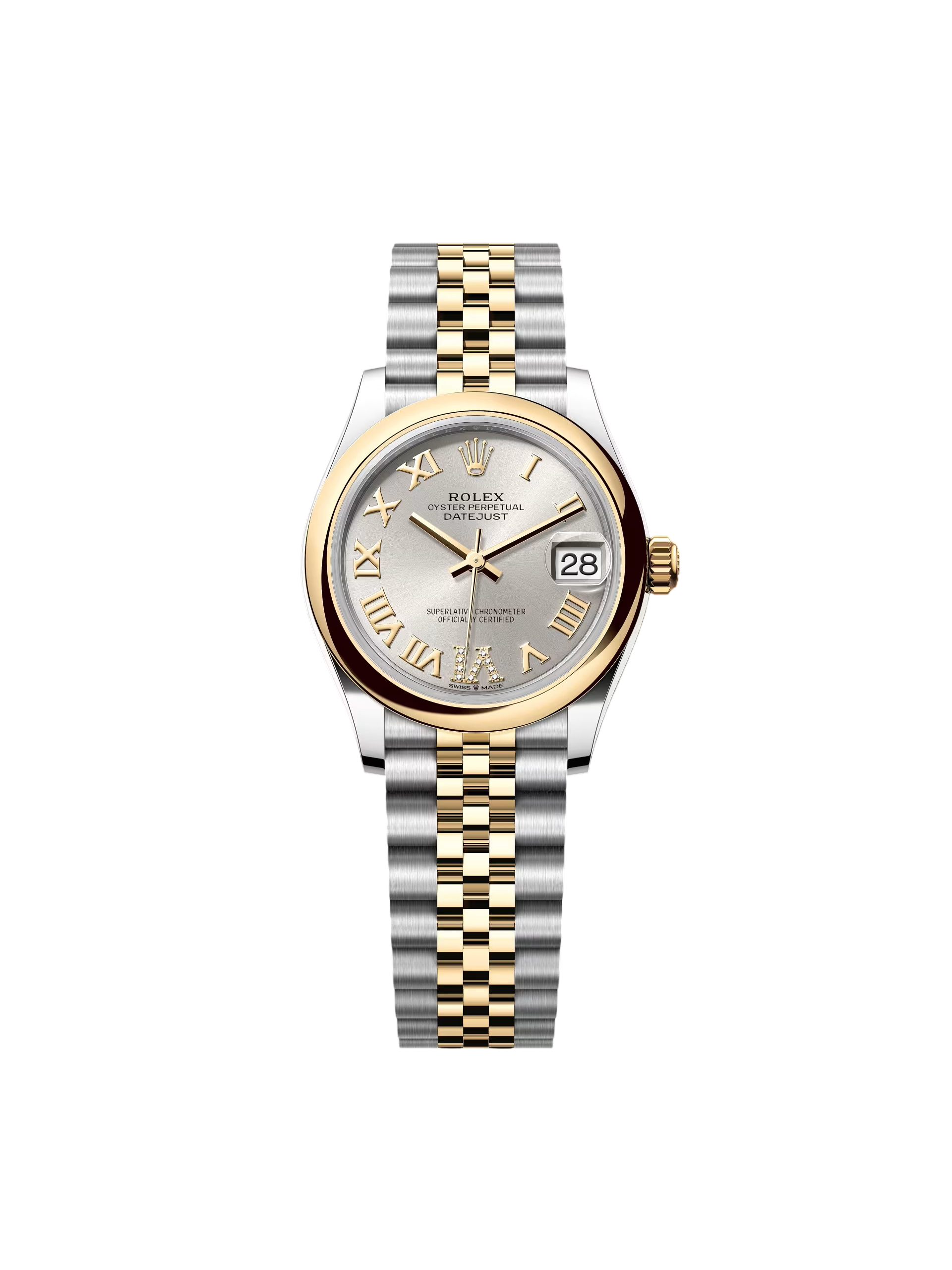 【Super Clone】RLX Datejust m278243-0003/0004 31mm Silver Dial Yellow Rolesor Oyster Watch
