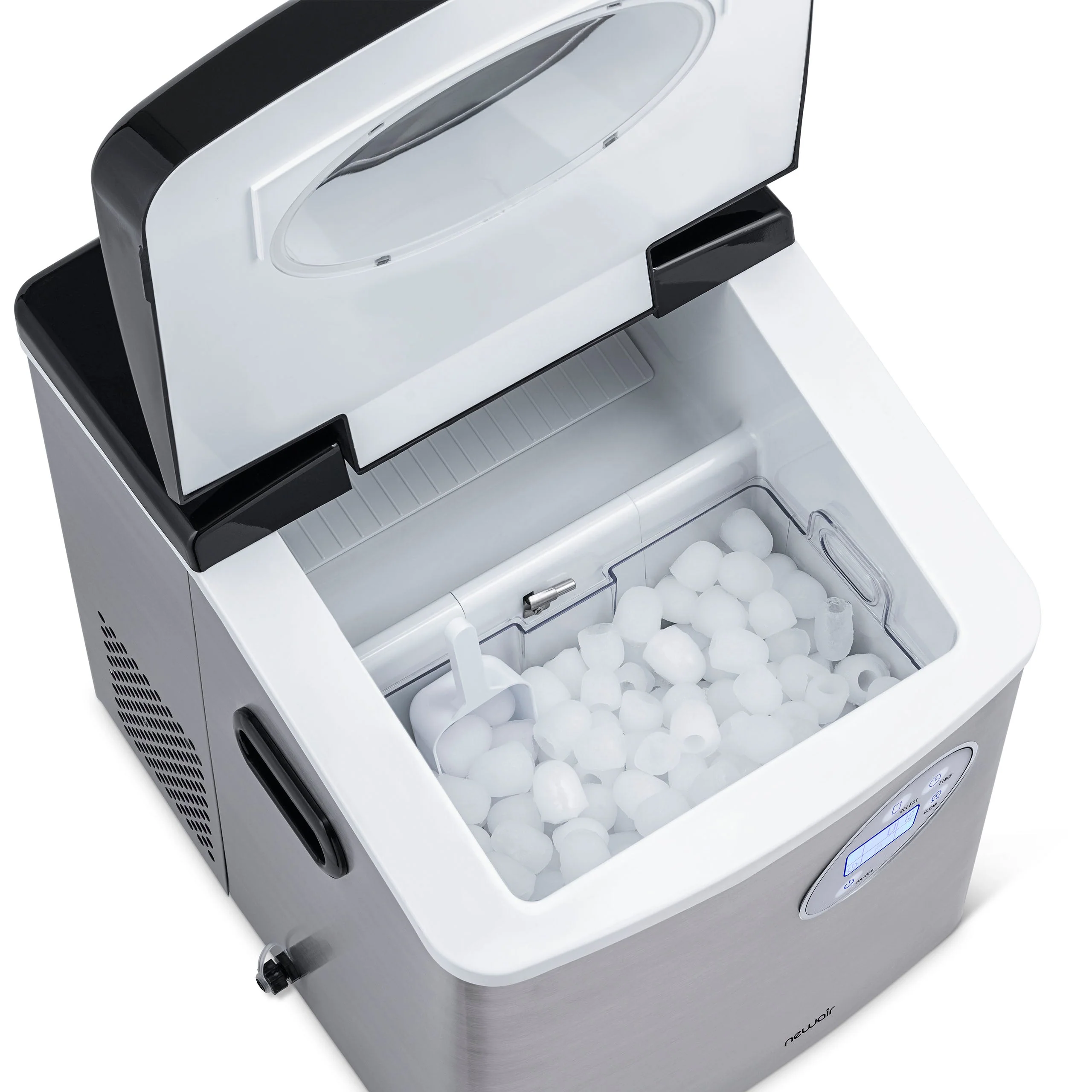 Newair Countertop Ice Maker. Bullet Ice, 50 lbs/day - Red
