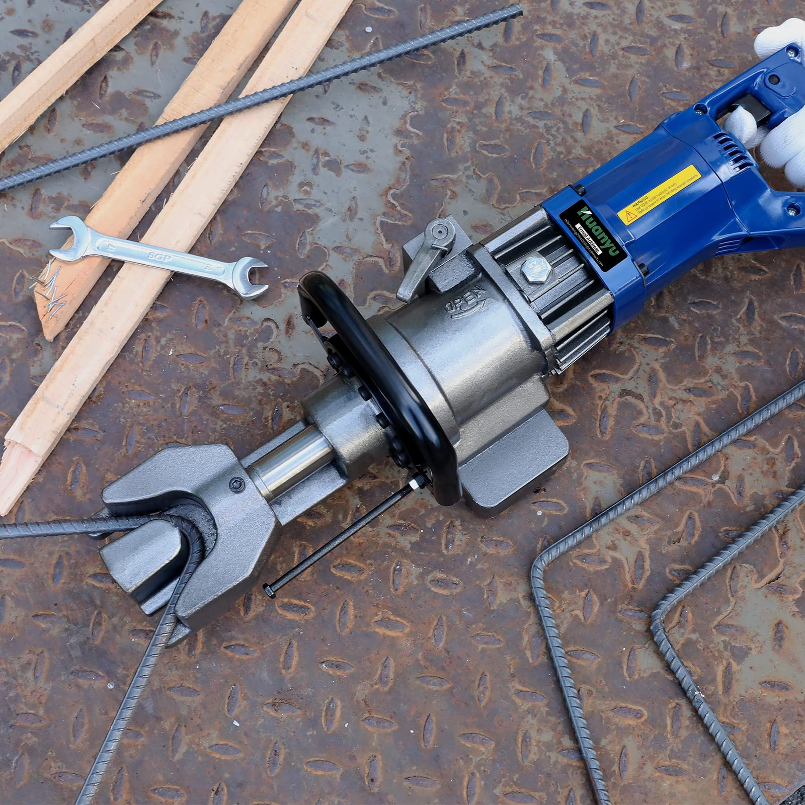 Electric Rebar Bender 900W Hydraulic Rebar Bending Machine RB-16 | 5/8Inch #5 16mm Rebar within 5s Bending Angle 0°-130° with Positioning Bolt Fast Easy Bending Rebar Steel Bar Steel Rod 110V