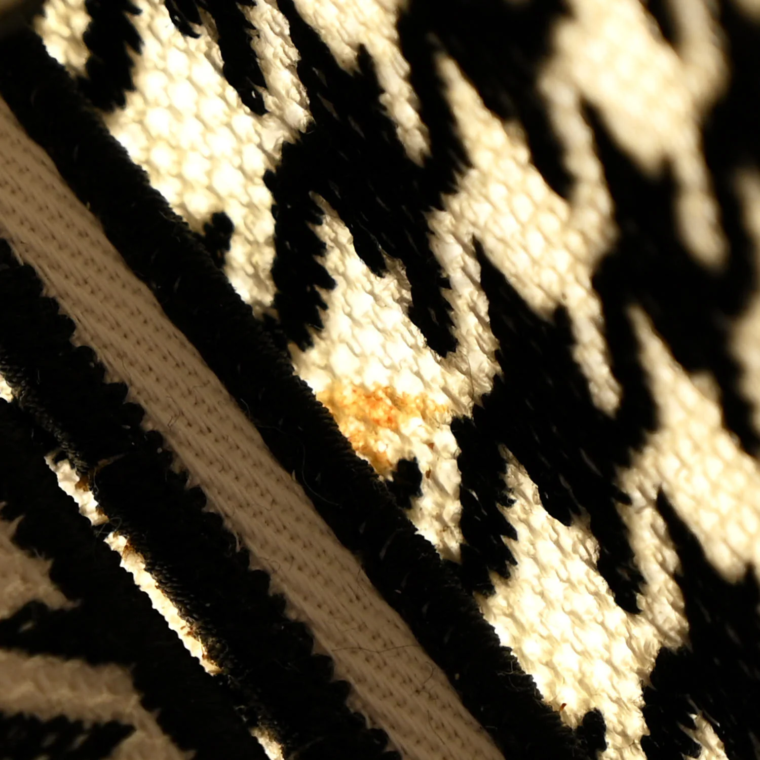 Canvas Houndstooth Embroidered Medium Lady D-Lite Black White