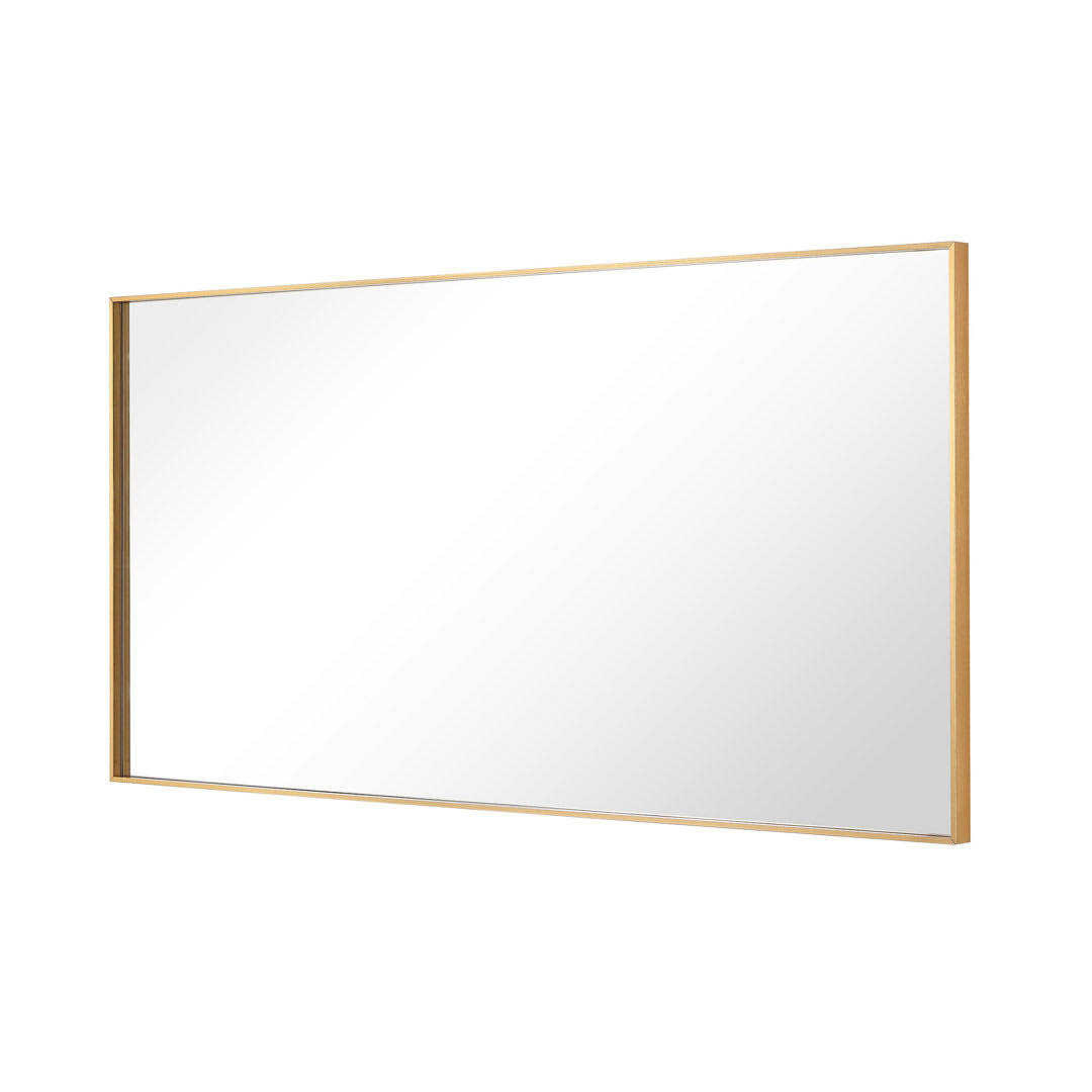 GetLedel 30-in x 20-in Brass Rectangular Framed Bathroom Vanity Mirror | MR-2512BS