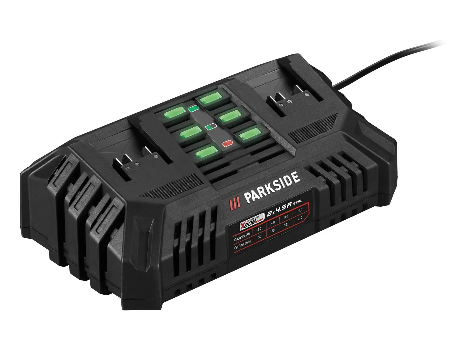 PARKSIDE Chargeur de batterie double PDSLG 20 B1, 2,5 A, 20 V