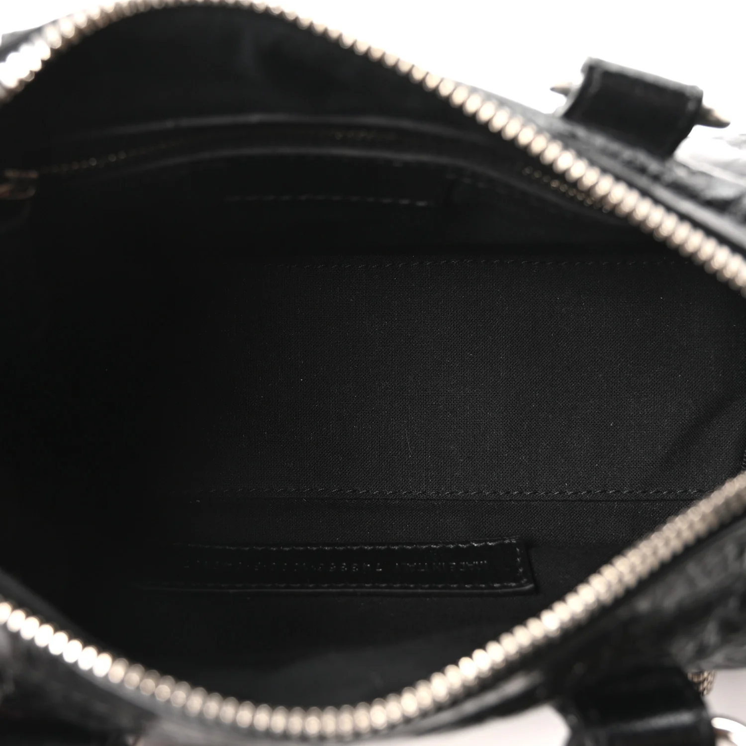 Agneau Arena Mini Le Cagole Duffle Crossbody Bag Black