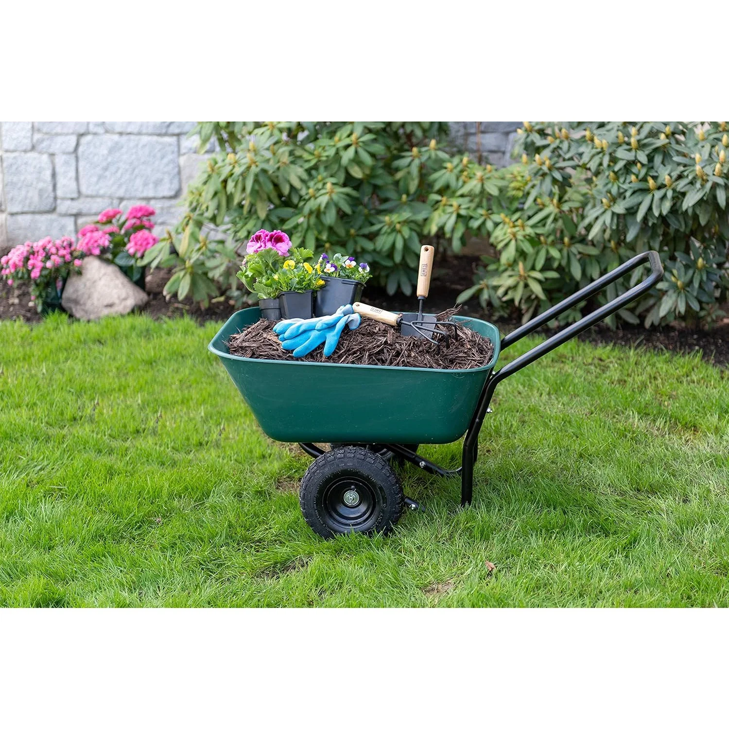 Barrow Dual - Wheel Residential Wheelbarrow Garden Cart