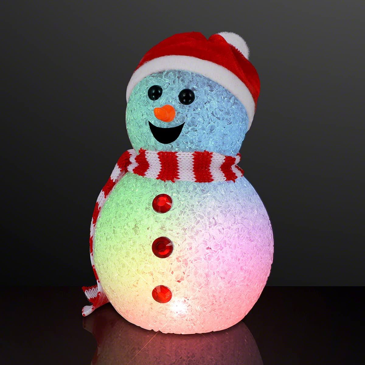 FlashingBlinkyLights Color Changing LED Snowman Light Up Decoration