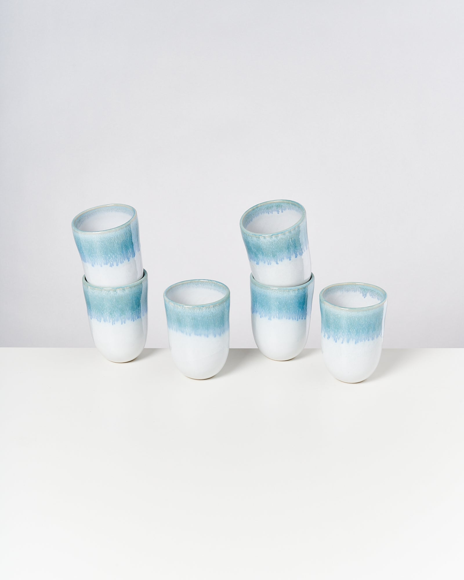 ALCACHOFRA - LARGE CUP GREEN-BLUE SET OF 6