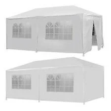 2PCS 10'x20' Outdoor Party Tent with 6 Removable Sidewalls Camping  Beach Garden