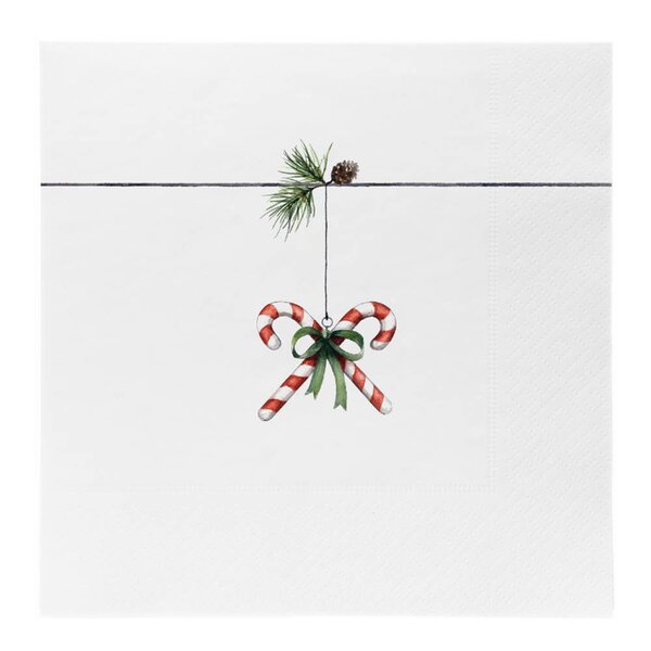 Tradisjon juleserviett lunsj 33x33 cm 20 stk polka