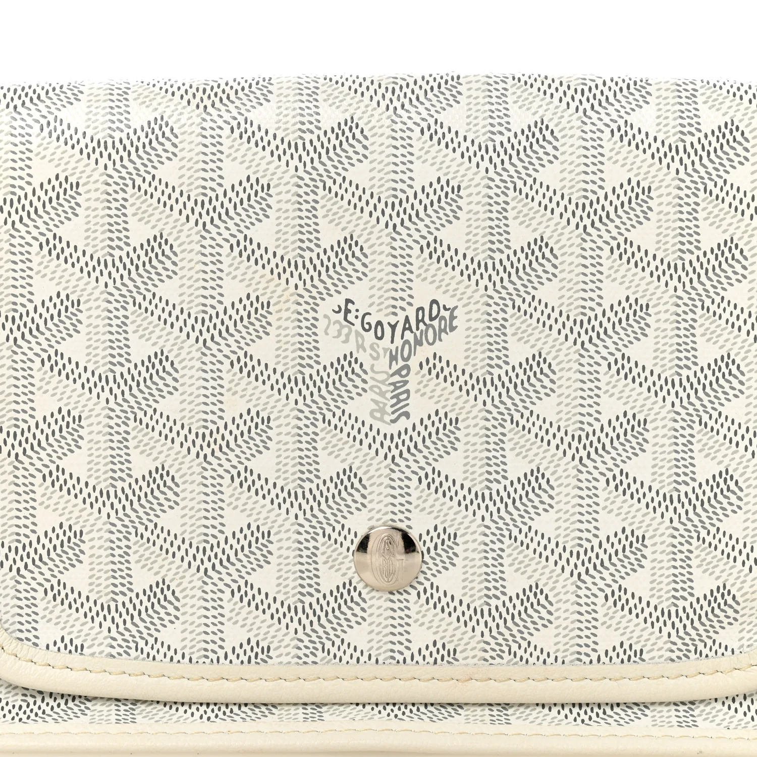 Goyardine Plumet Wallet Clutch White