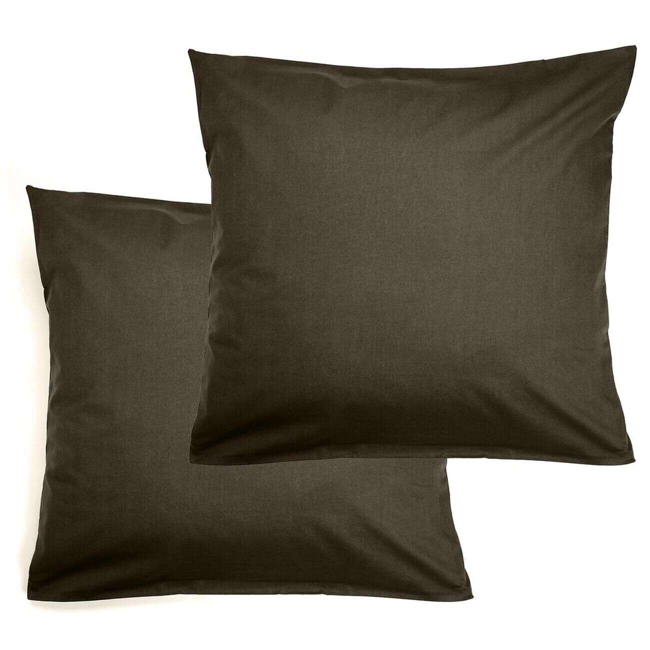 Taie d'oreiller 50x70cm coton uni x2 (6 modèles)