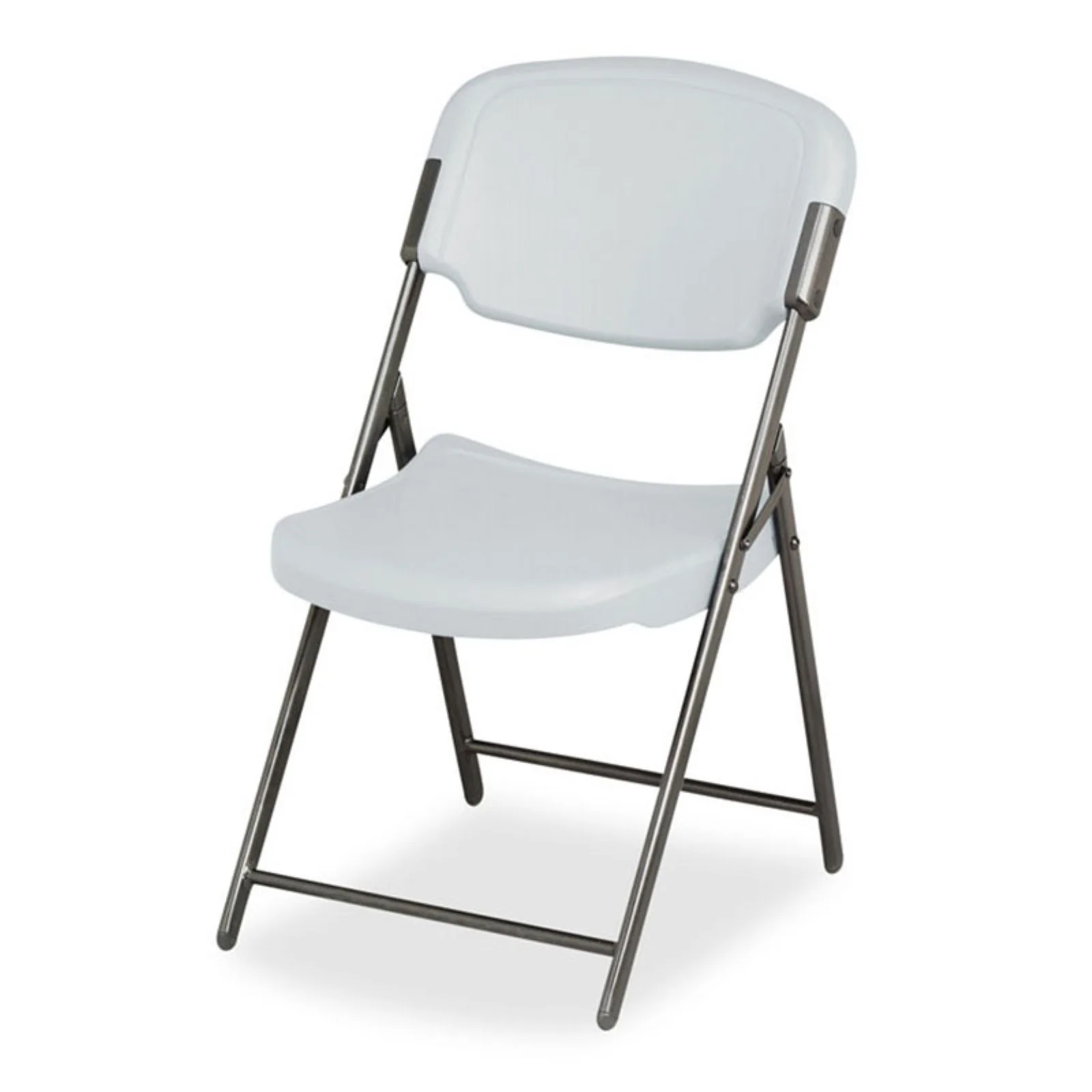 Iceberg Rough n Ready Commercial Folding Chair, Platinum Seat, Platinum Back, Black Base(Platinum)