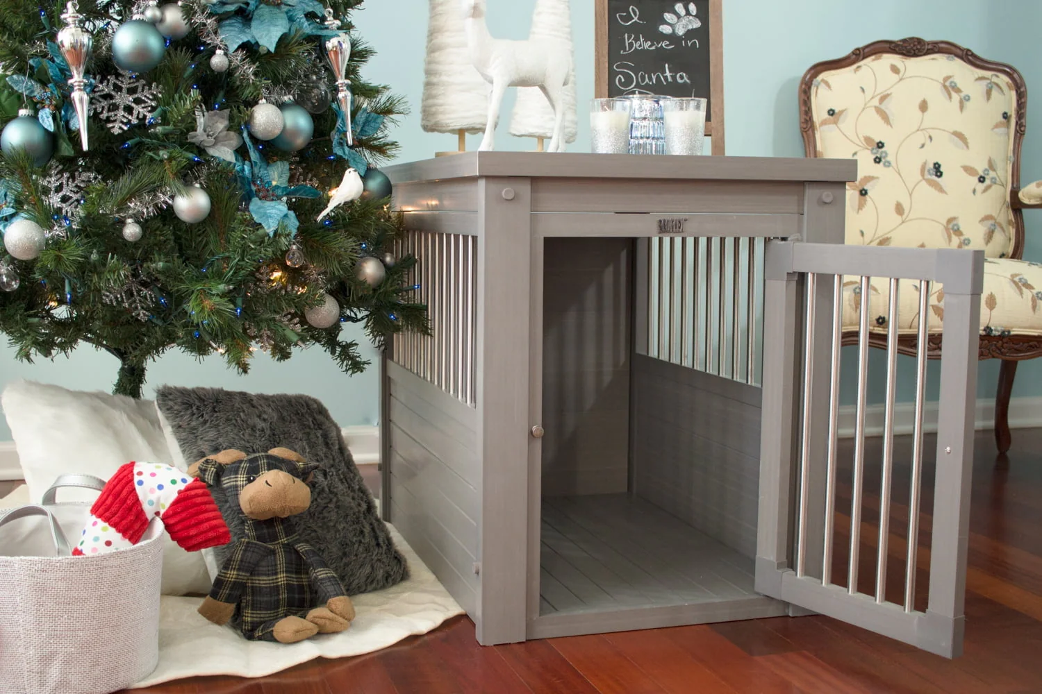 Dog Crate End Table Grey Large(L) Image 10