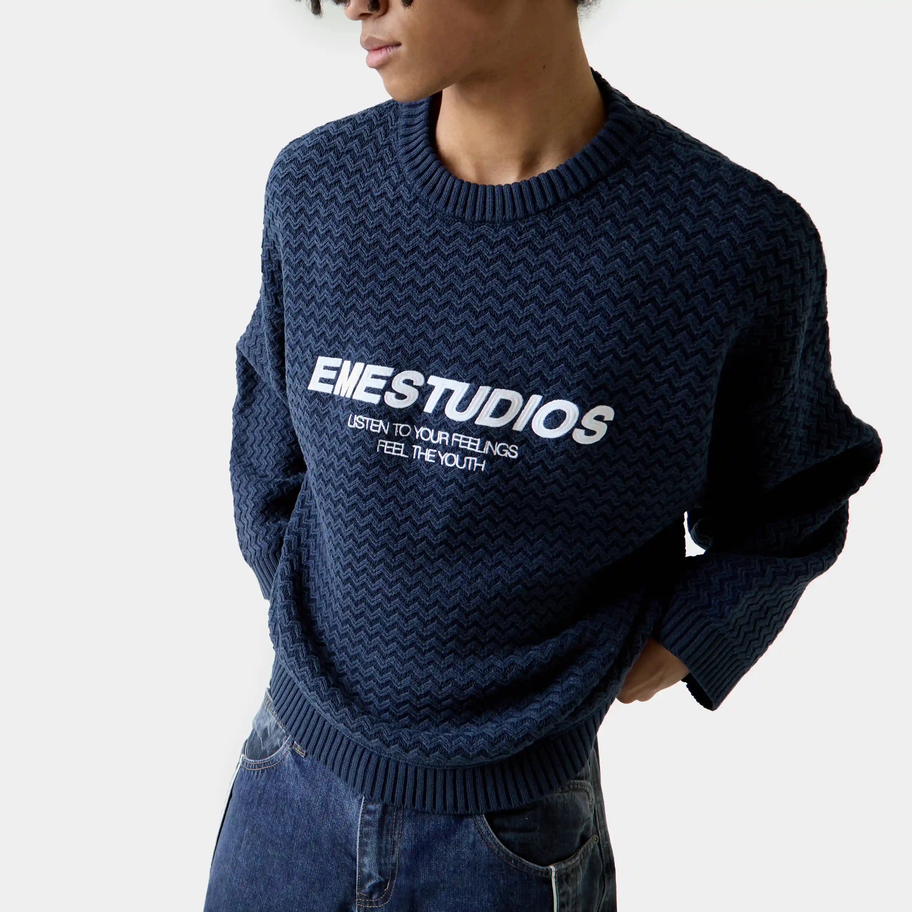 Thesis Navy Knit Sweater
