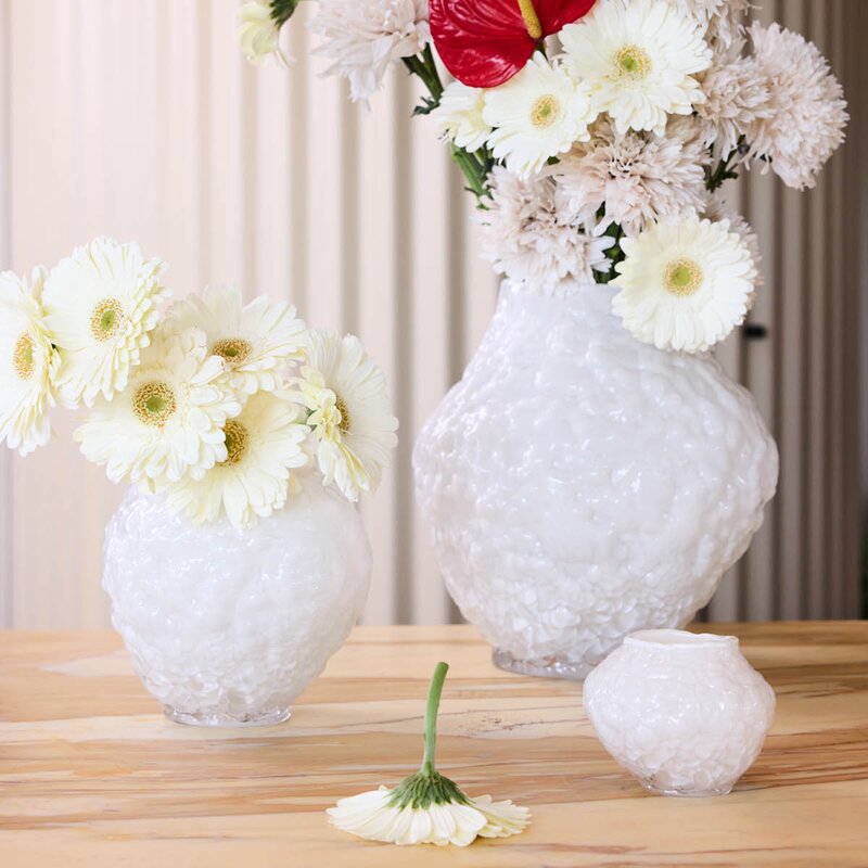 Corallo vase M 27x28 cm Off-white