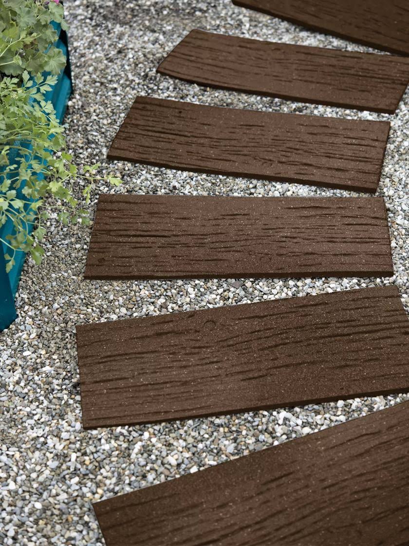 Gardener's Supply Company Recycled Rubber Railroad Tie Stepping Stone