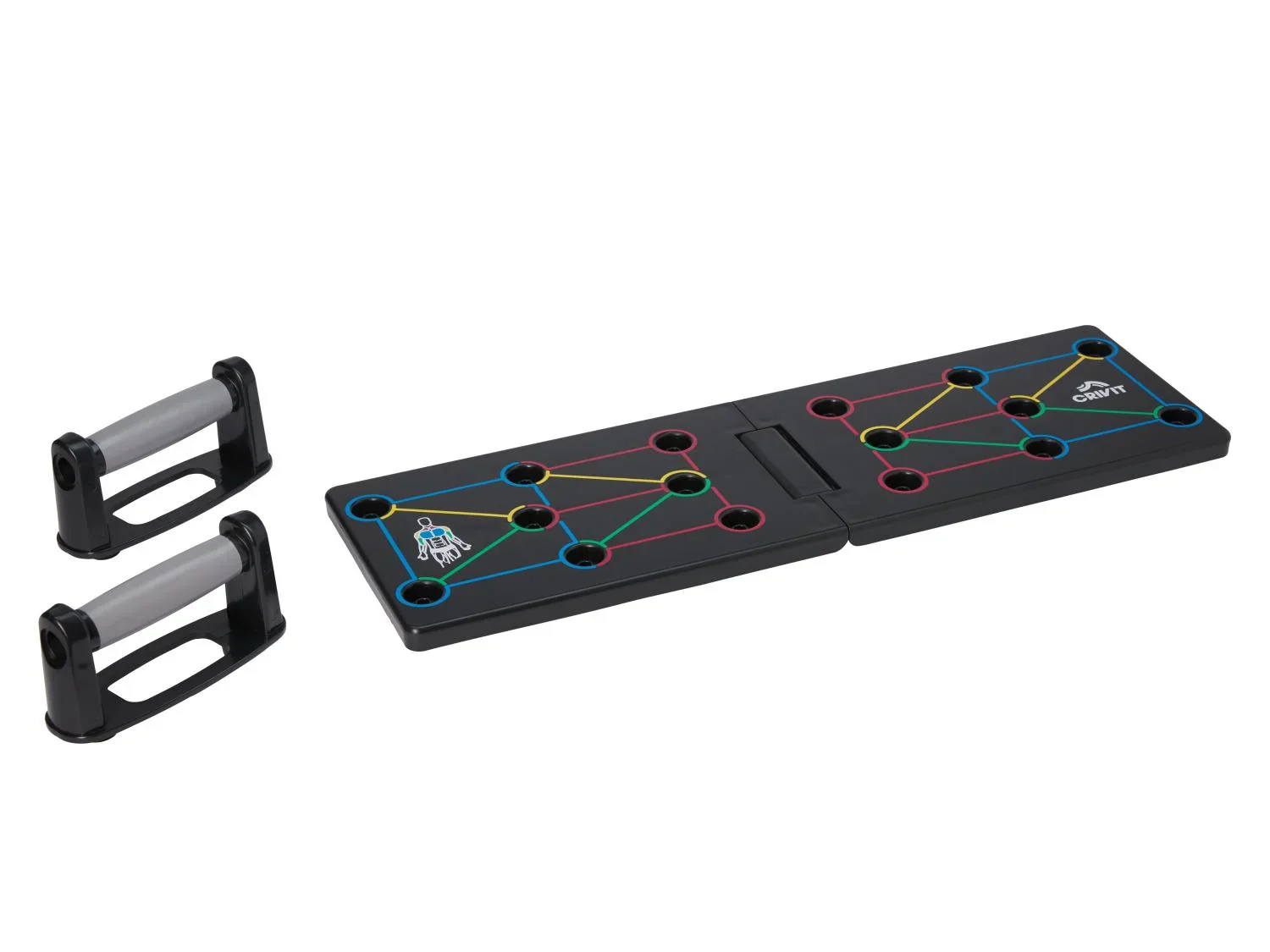 CRIVIT Planche  pompes ou set dhaltres courts ou kettlebell