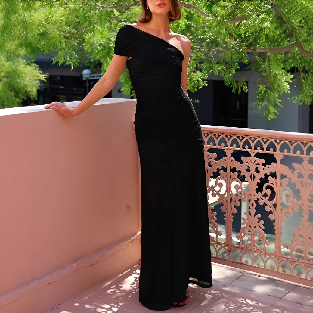 Marga - Robe Maxi Épaules Dénudées Élégante