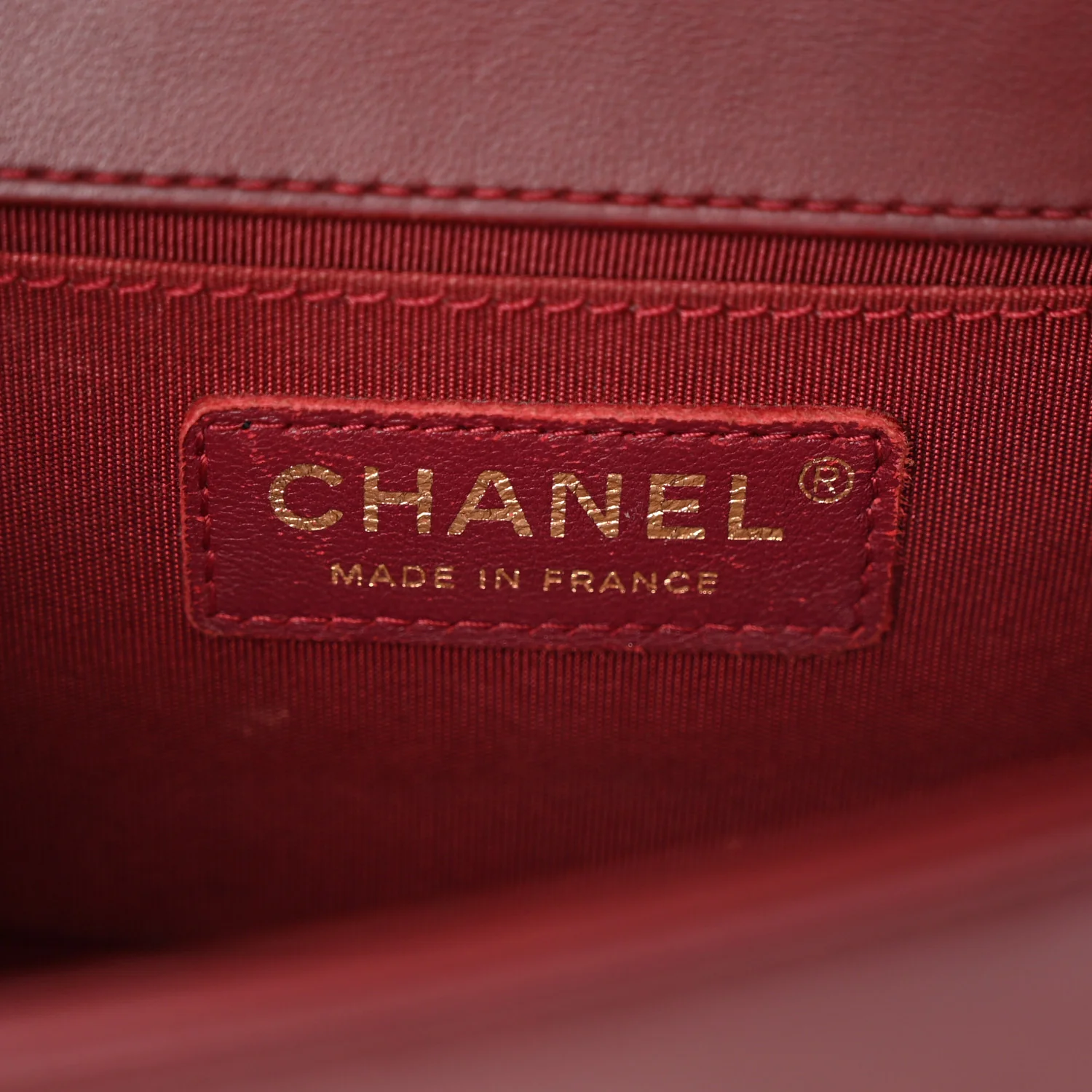 Lambskin Quilted Small Boy Flap Burgundy