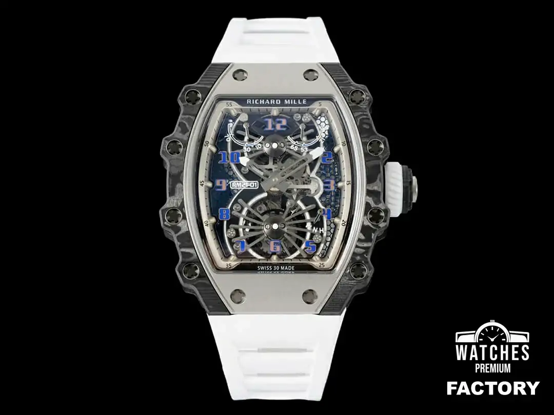 Richard Mille RM21-01 RM Factory Tourbillon Case White Strap