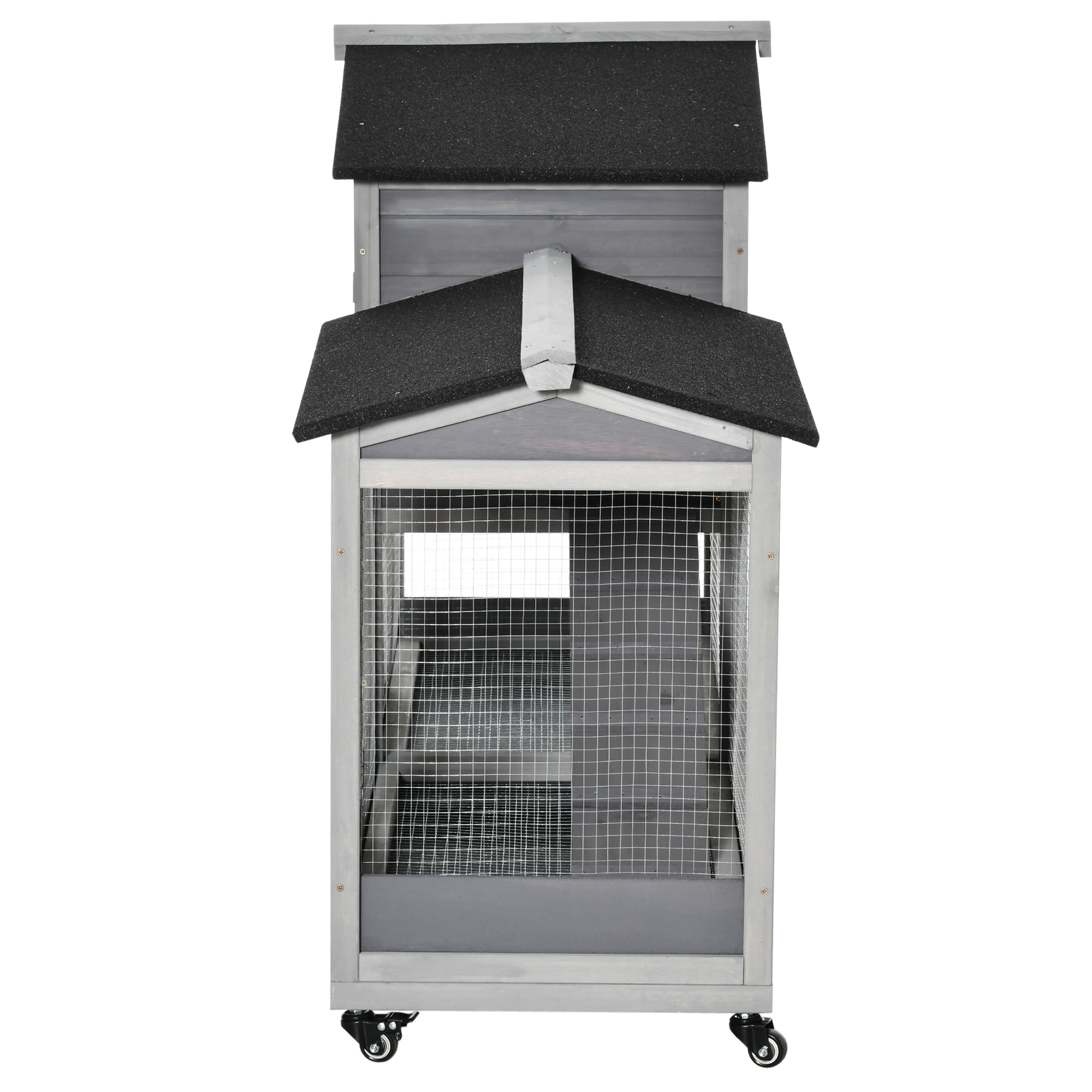 Pawhut konijnenhok in vurenhout 157cm x 53cm x 99.5cm